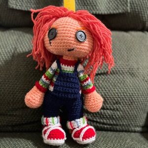Handcrafted Crochet  Chucky Doll with Orange Hair